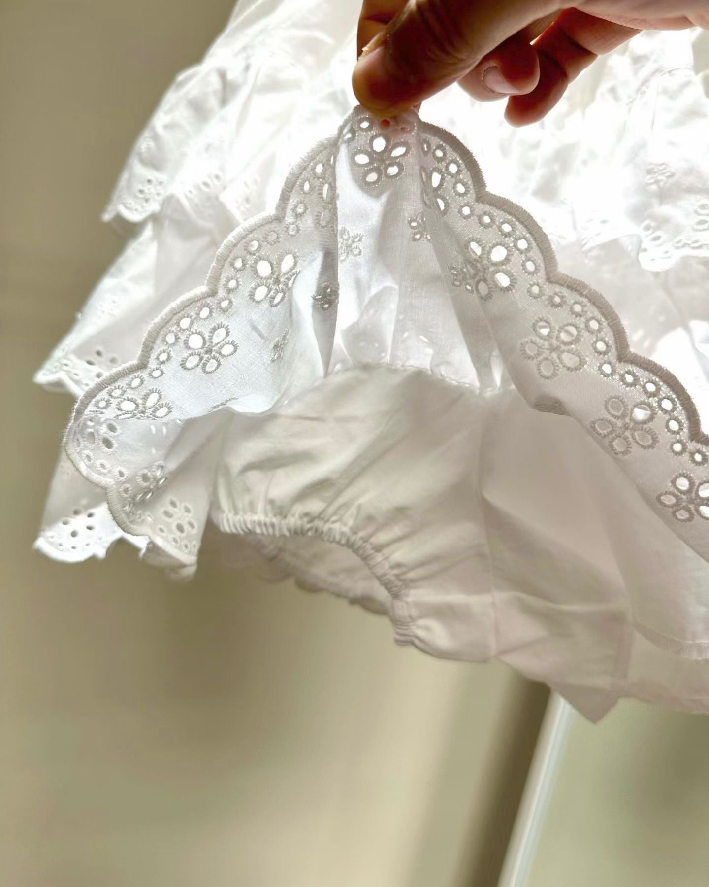 BO005【4月新品】通花邊蛋糕短裙褲