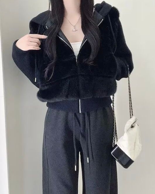 HA005【1月新品】休閒百搭毛毛外套