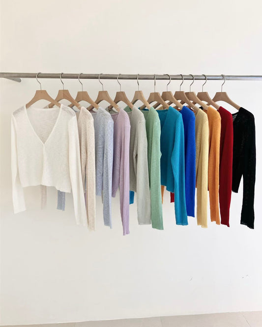 HA008【4月新品】輕薄柔軟直紋外套