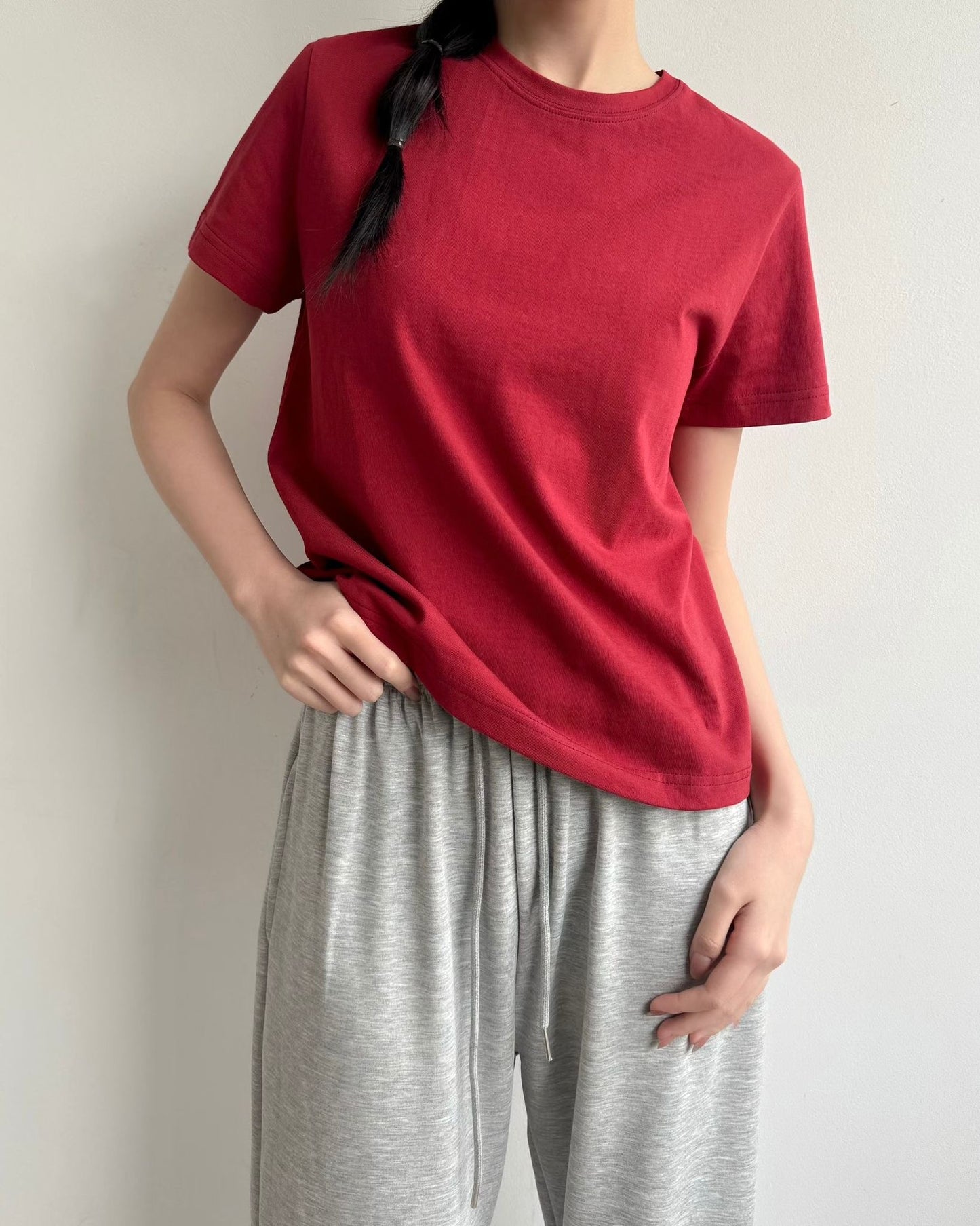 MO009【4月新品】百搭基本款素色圓領T恤
