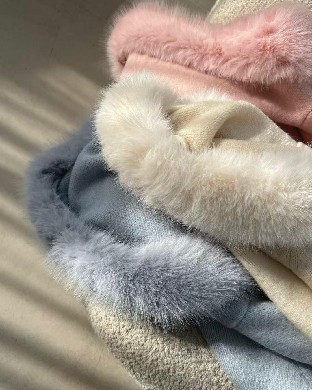 SY001《現貨新款》可拆卸毛毛邊有帽外套