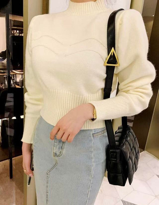 RO001《Nov預訂優惠》日常百搭簡單泡泡袖上衣