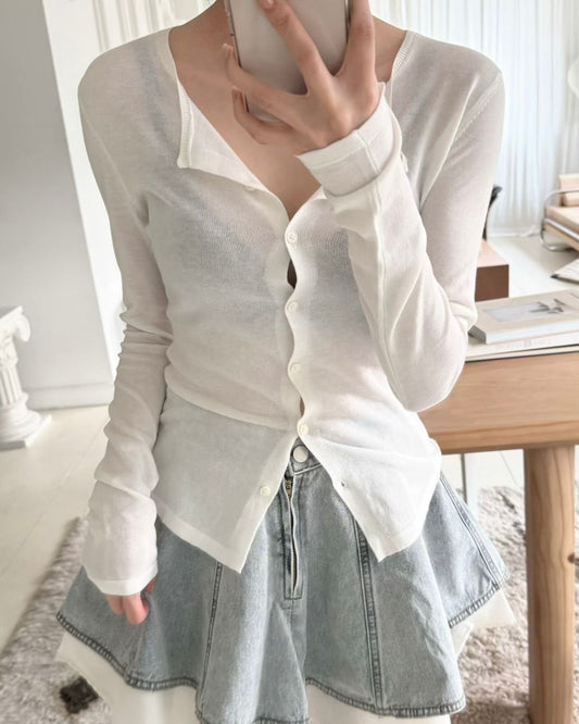 BO002【4月新品】薄款鈕扣上衣外套