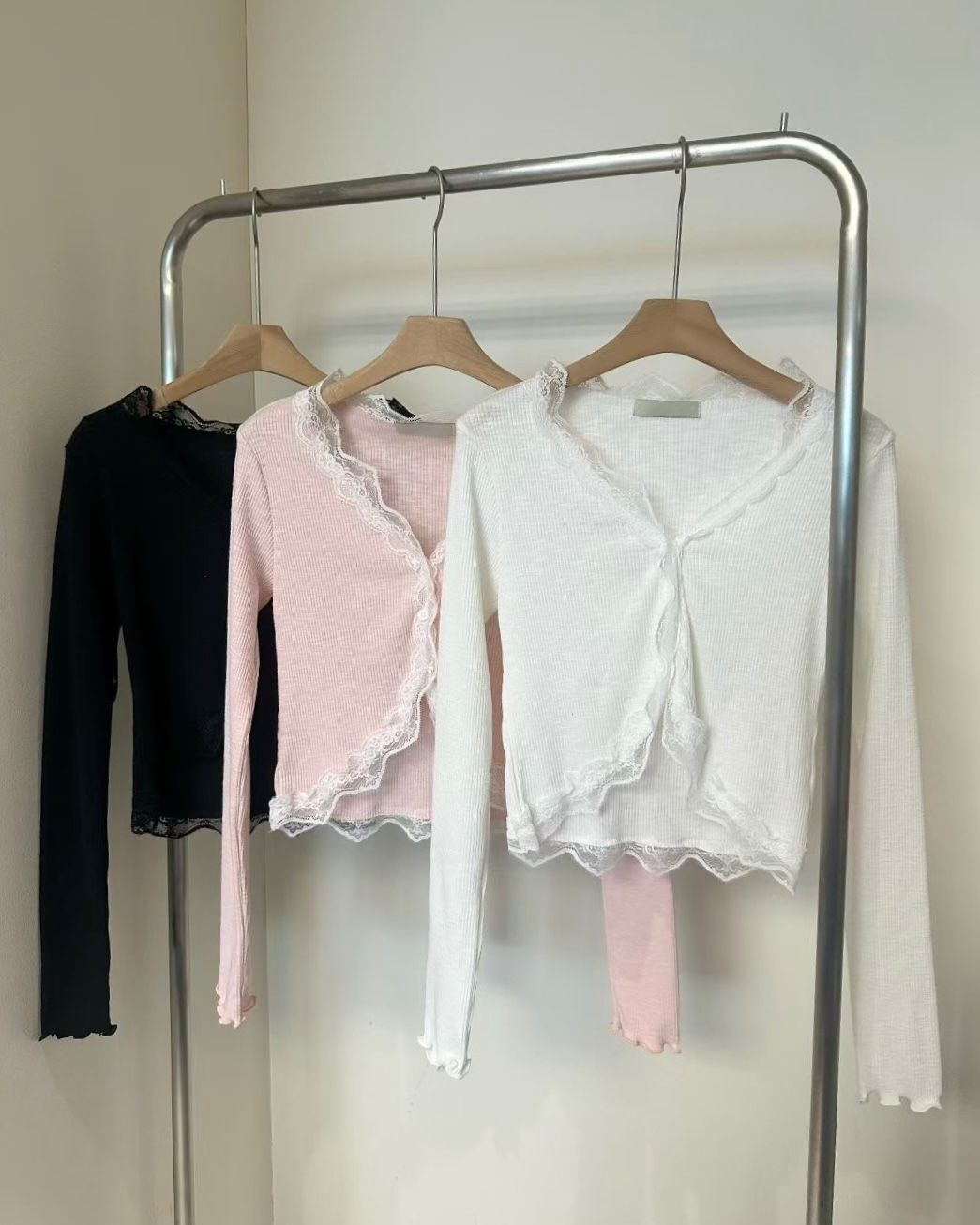 BO003【4月新品】Lace弧形花邊外套