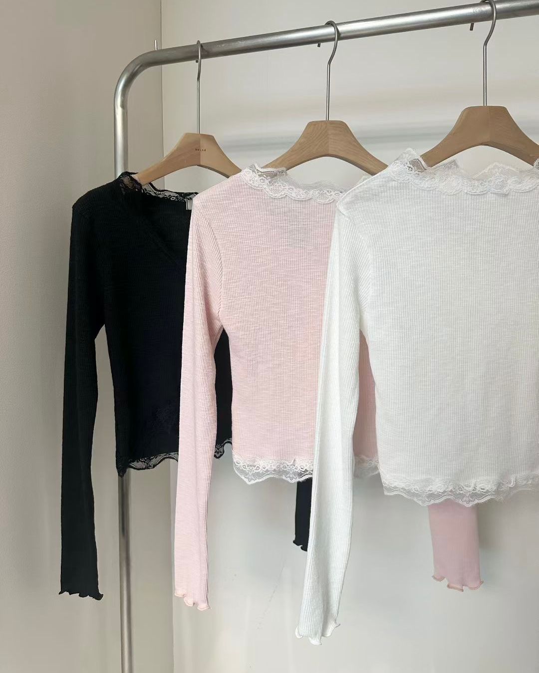 BO003【4月新品】Lace弧形花邊外套