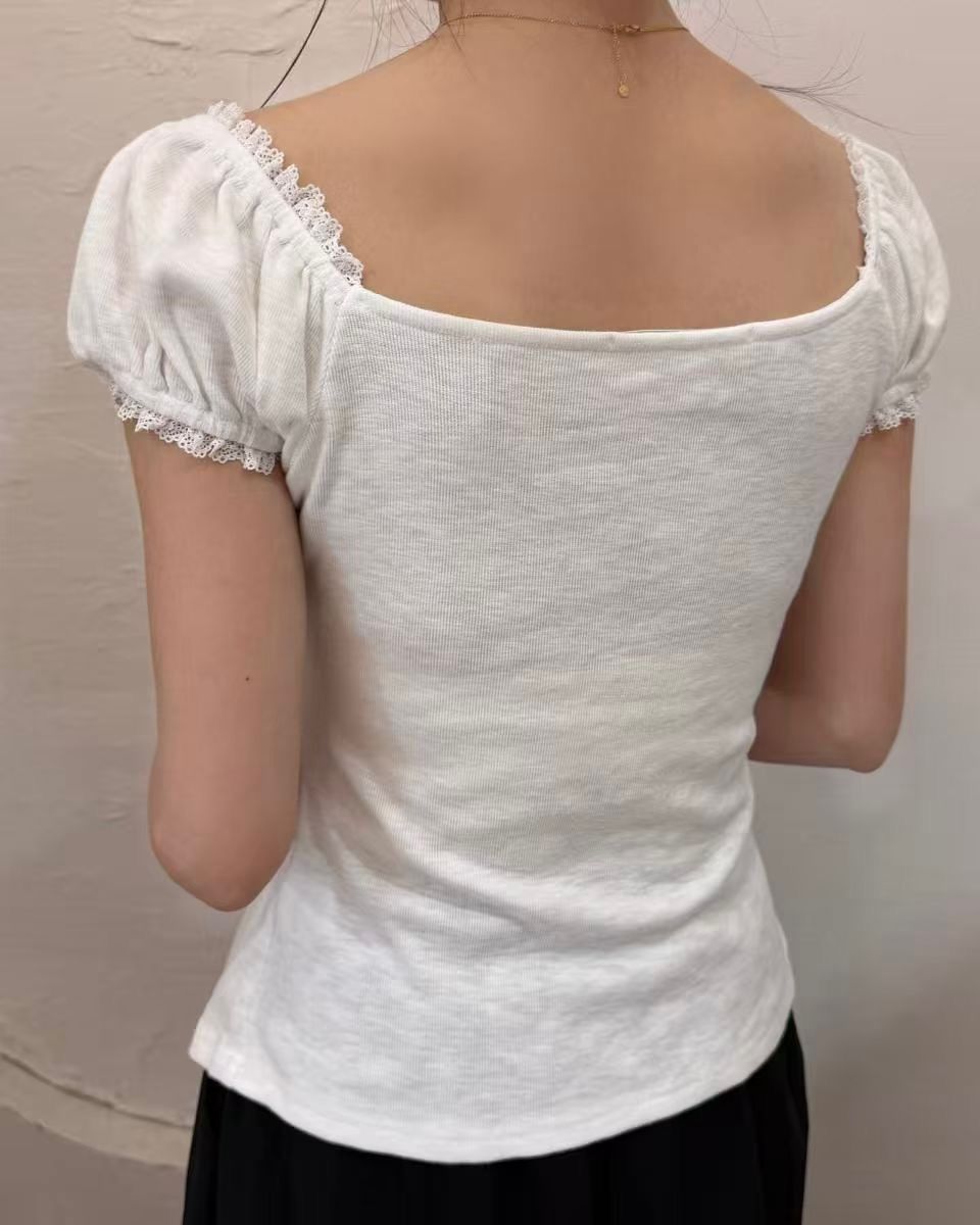 DC005【7月新品】韓國流行假兩件外搭綁繩上衣