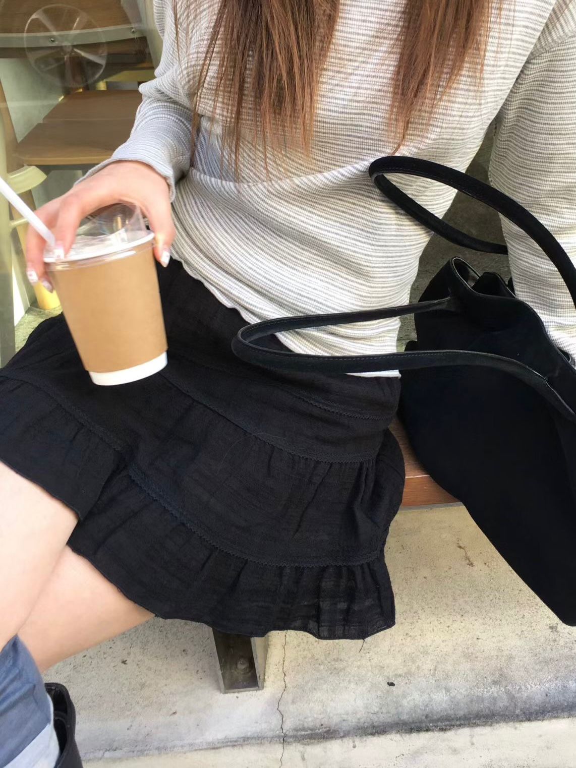 FO002【4月新品】百搭公主風半截短裙