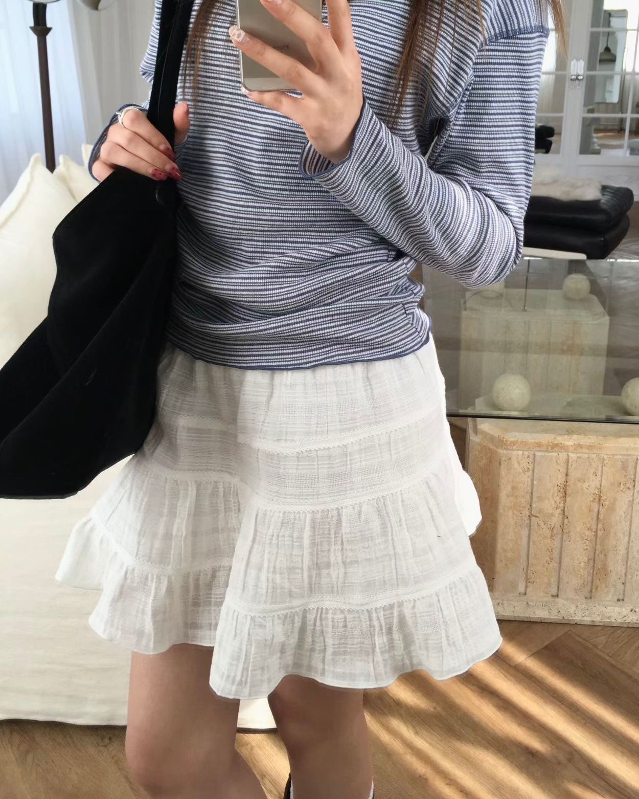 FO002【現貨新款✿】百搭公主風半截短裙