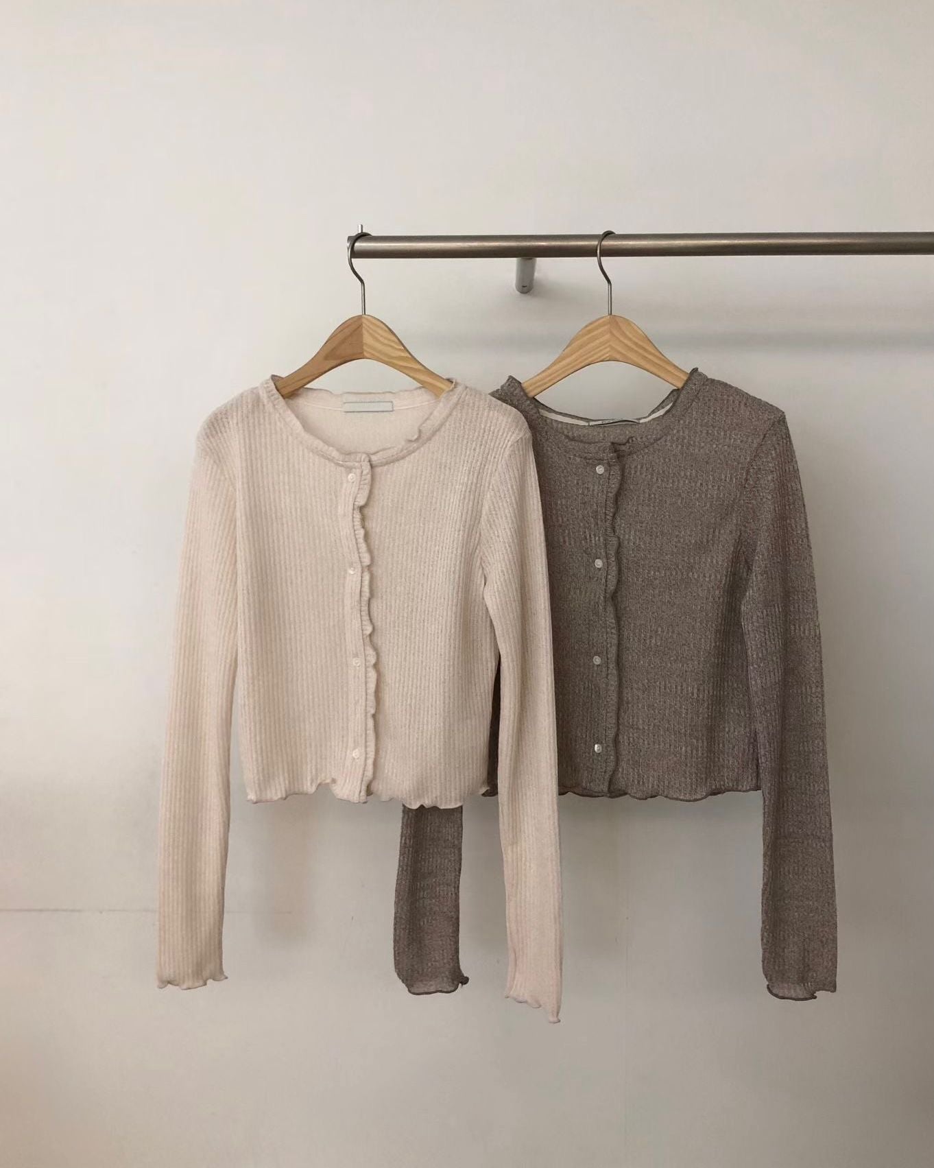 FO004【5月新品】花邊直紋質感百搭外套