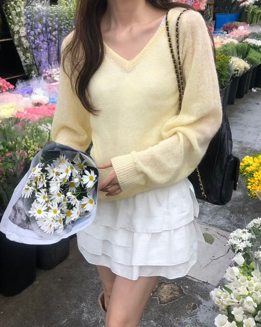 FO010【5月新品】舒適薄針織長袖上衣