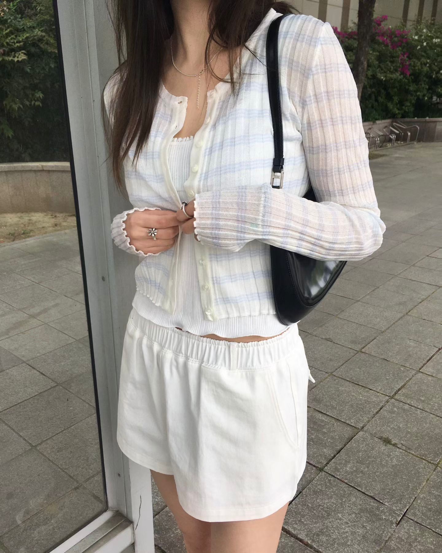 FO011【5月新品】橫紋透膚夏季外套