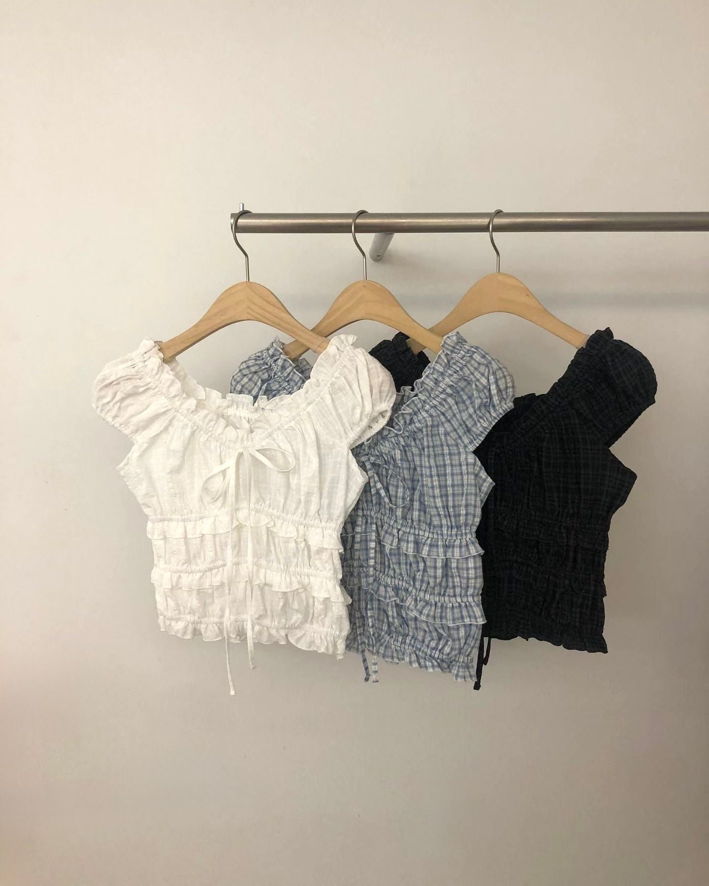 FO015【5月新品】韓國公主風泡泡上衣