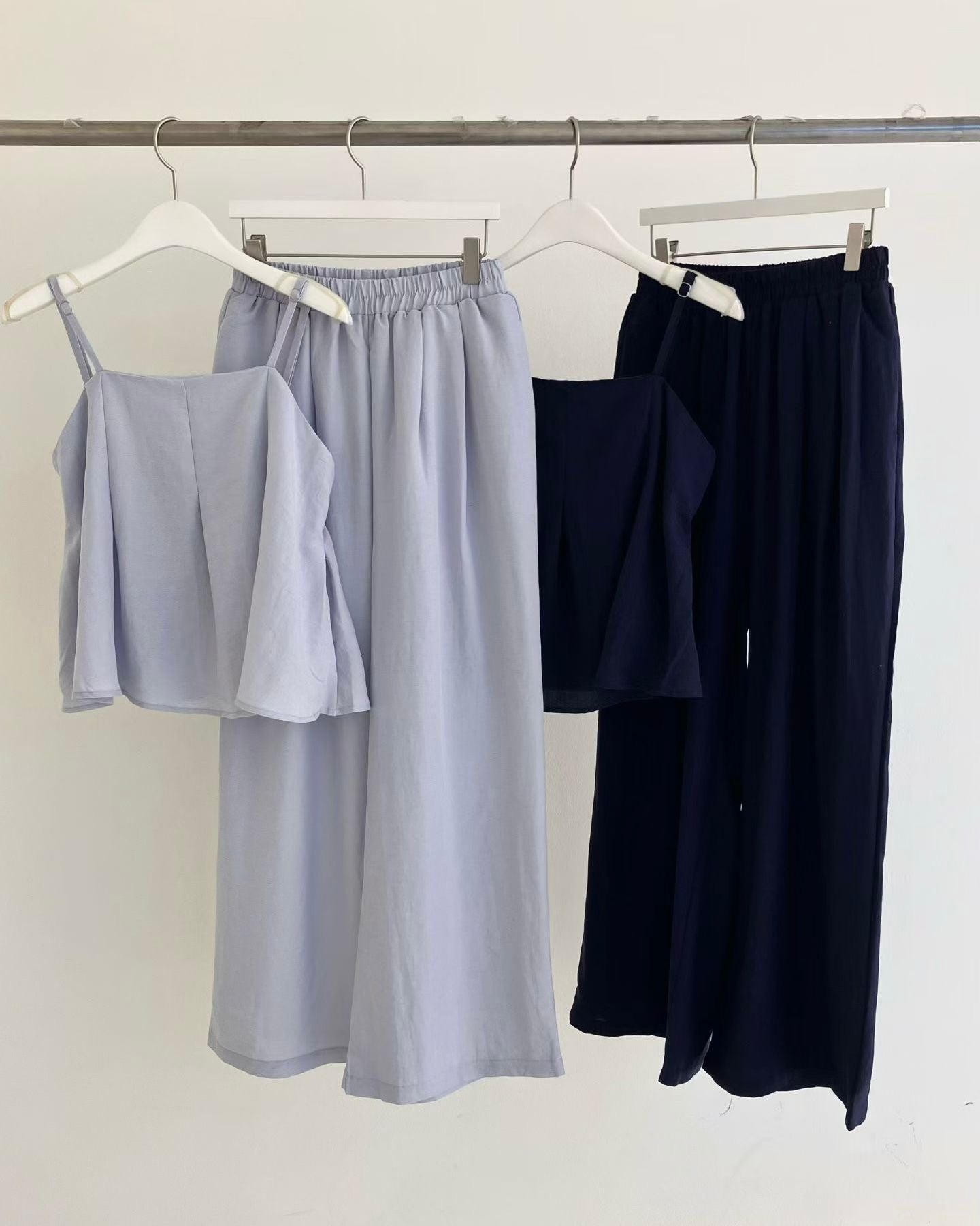 HA011【7月新品】休閒吊帶上衣長褲套裝