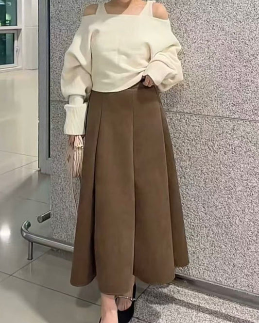 HE002【1月新品】冬季大裙擺A字長裙