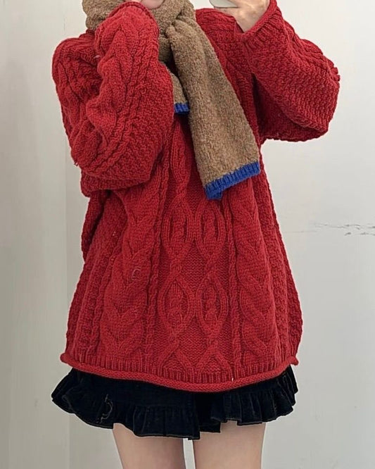 HE007【1月新品】羊毛針織長版百搭上衣