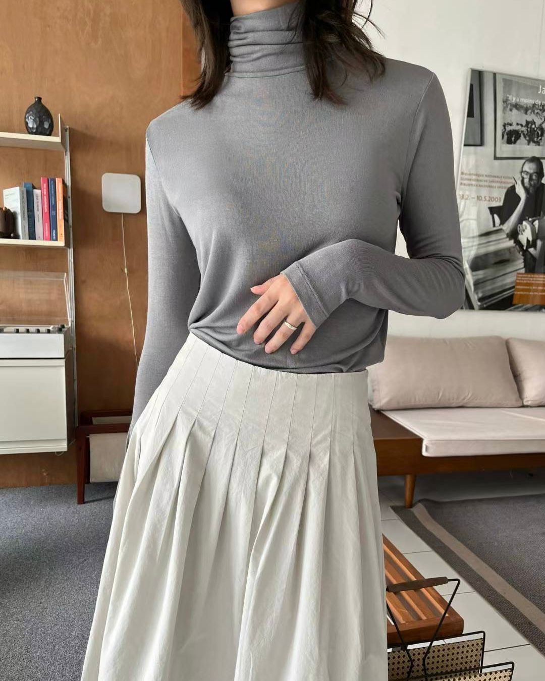 MO002《Nov訂購優惠》百搭內搭高領長袖上衣