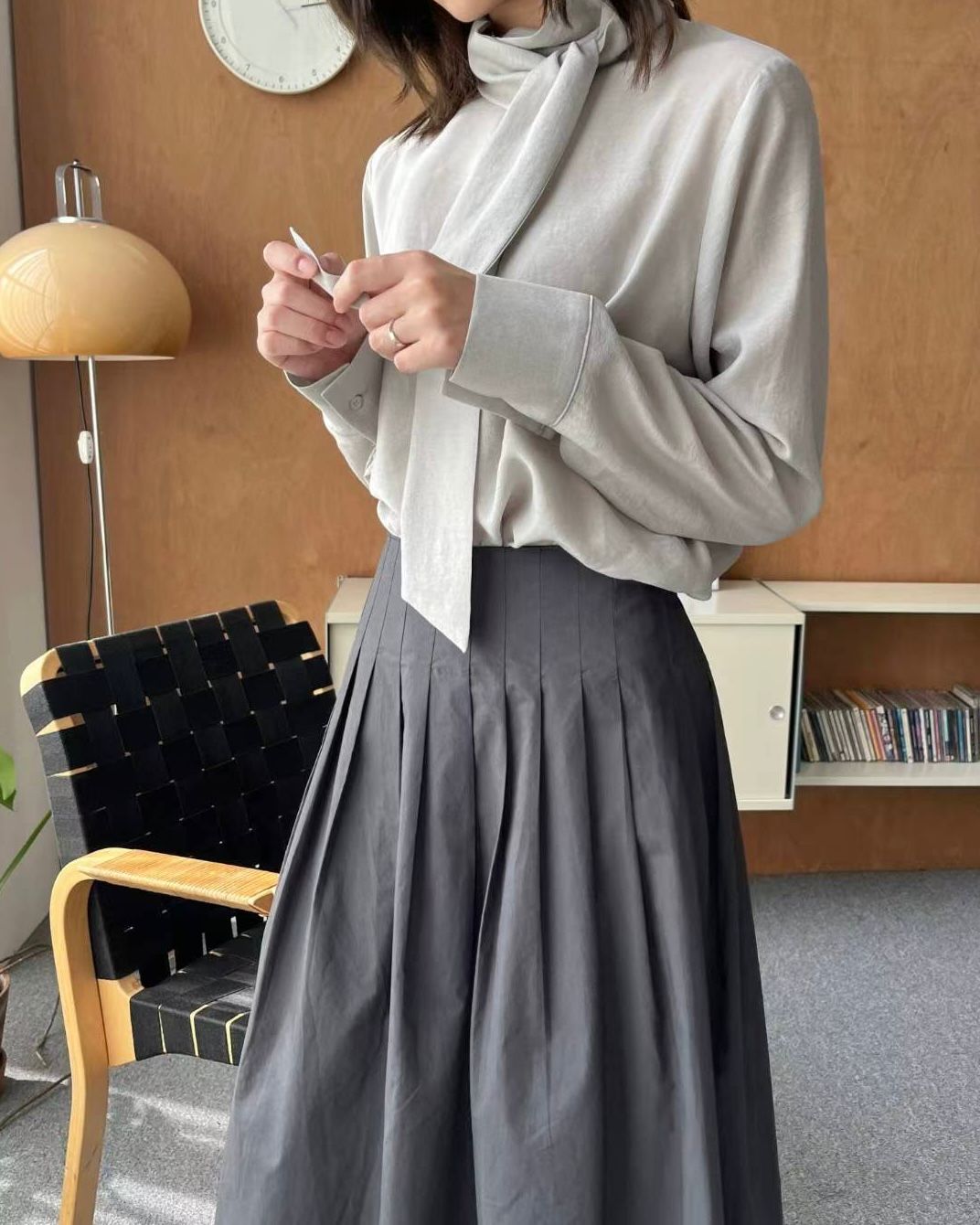 MO004《Nov訂購優惠》斯文領帶薄款上班上衣