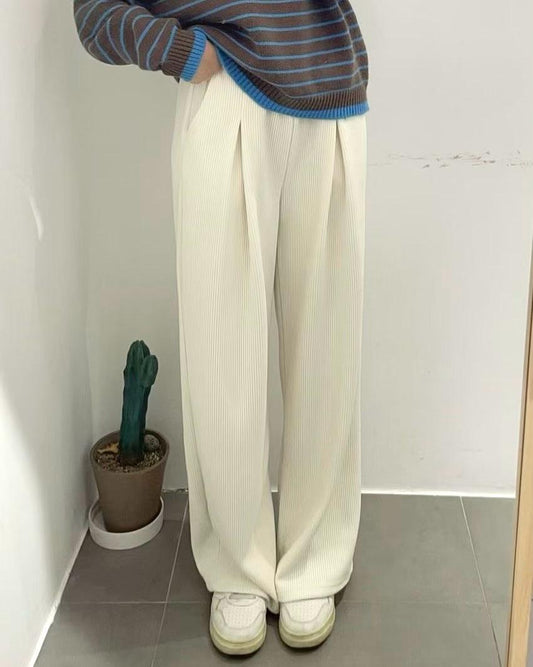 SE003《新款》直紋中分設計感休閒百搭長褲