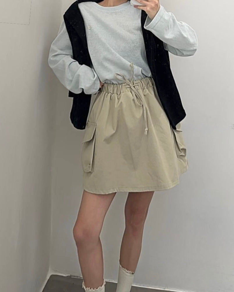 SE007【2月新品】休閒運動風短裙