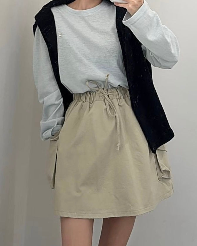 SE007【2月新品】休閒運動風短裙