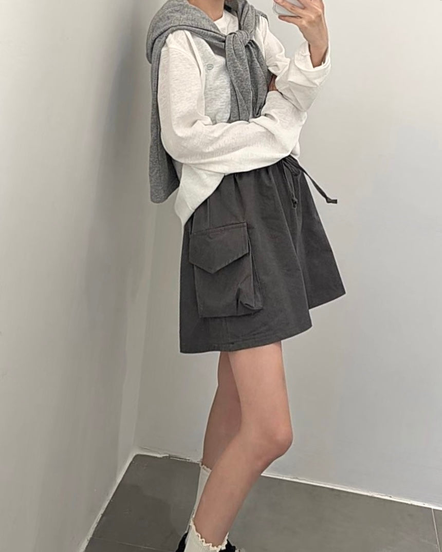 SE007【2月新品】休閒運動風短裙