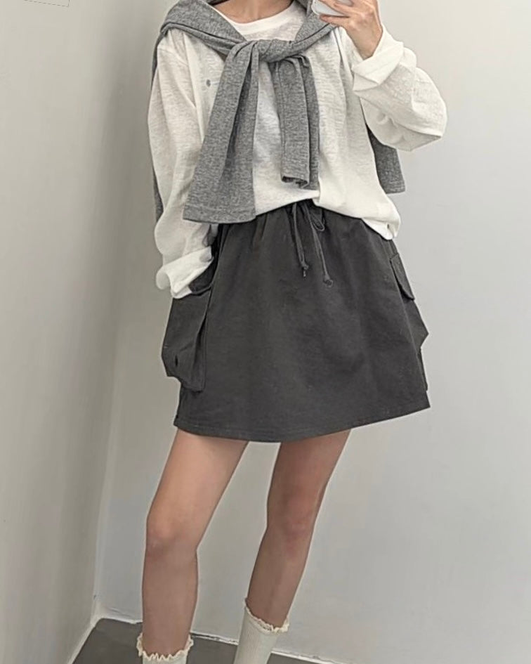 SE007【2月新品】休閒運動風短裙