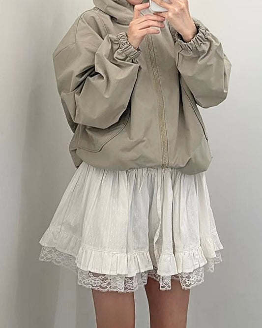 SE008【2月新品】Lace邊百搭休閒短裙