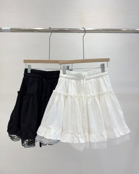 SE008【2月新品】Lace邊百搭休閒短裙