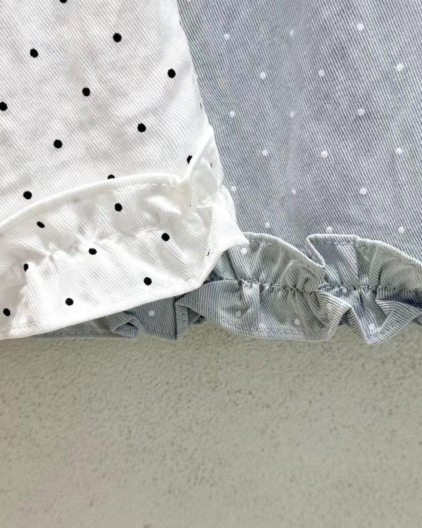 SH003【4月新品】韓國流行小圓點花邊中長裙