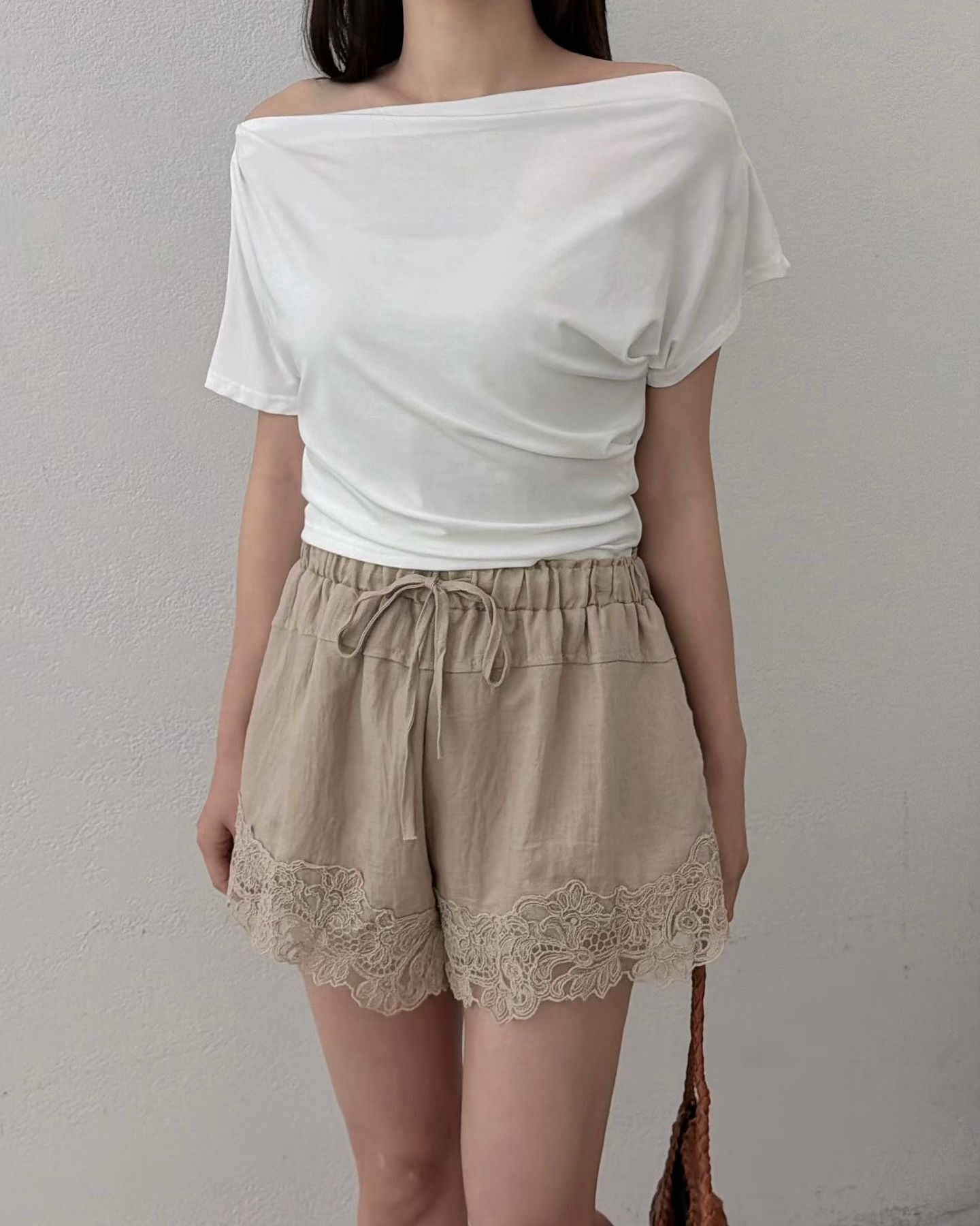 SH010【7月新品】休閒百搭蕾絲短褲