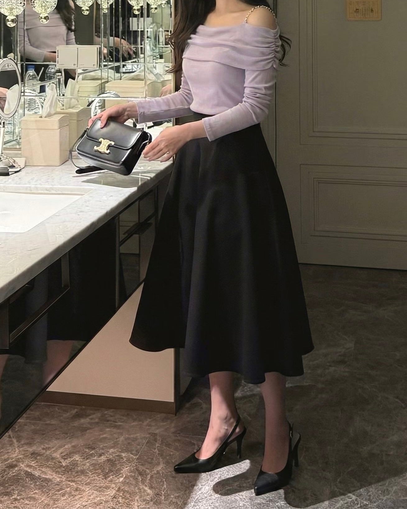 ST007【2月新品】露肩可拆肩帶溫柔上衣