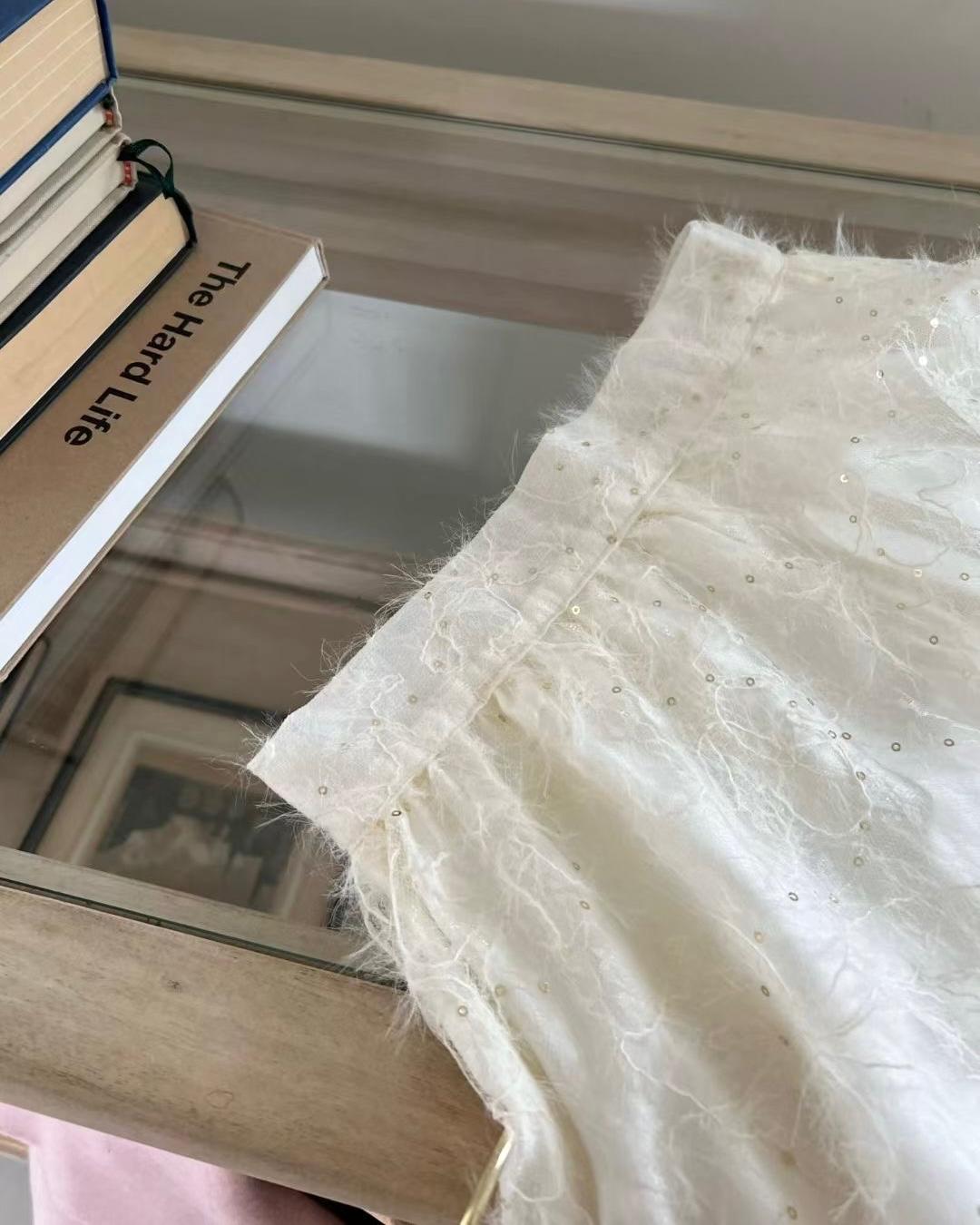 SY006《新款》閃片花花紋中長裙