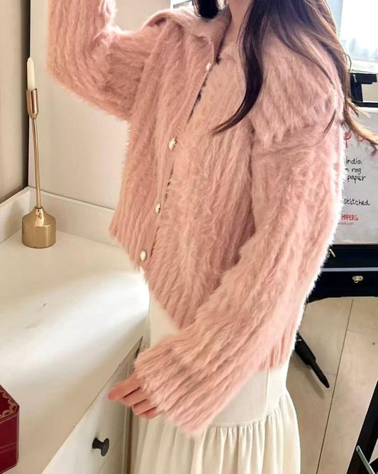 SY007《新款》柔軟溫暖有領針織外套上衣