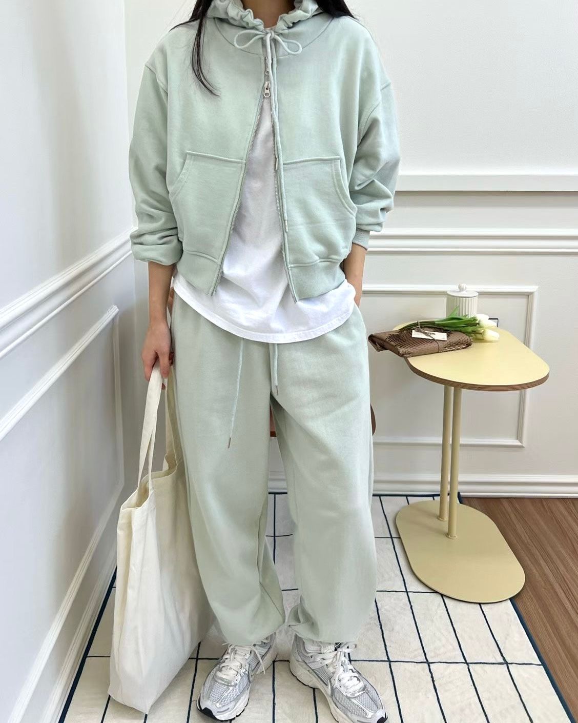 TE001【3月新品】運動風連帽套裝