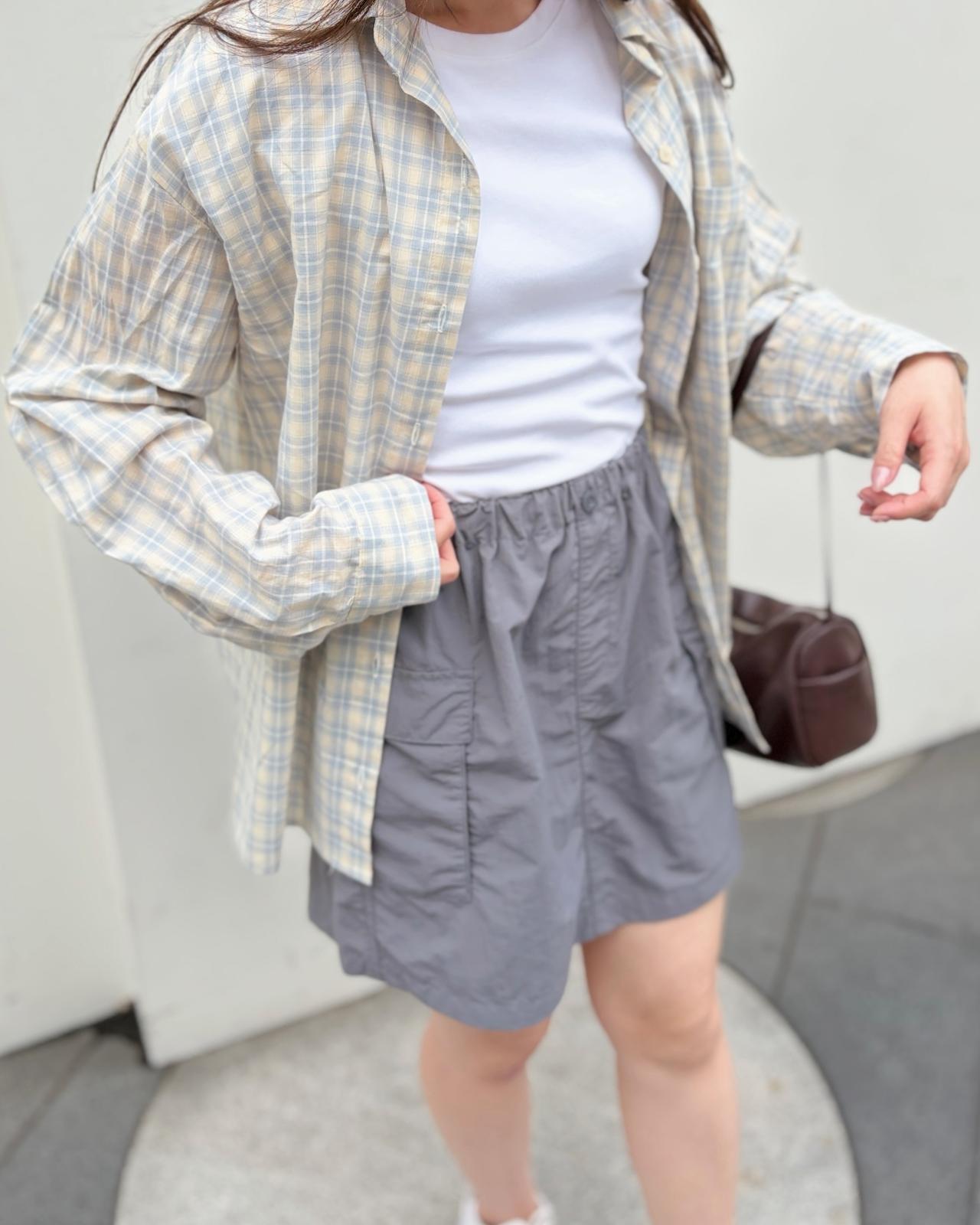 TE002【5月新品】春夏色彩格仔百搭恤衫