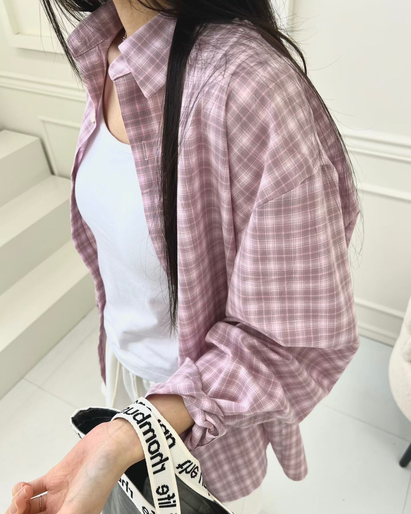 TE002【5月新品】春夏色彩格仔百搭恤衫