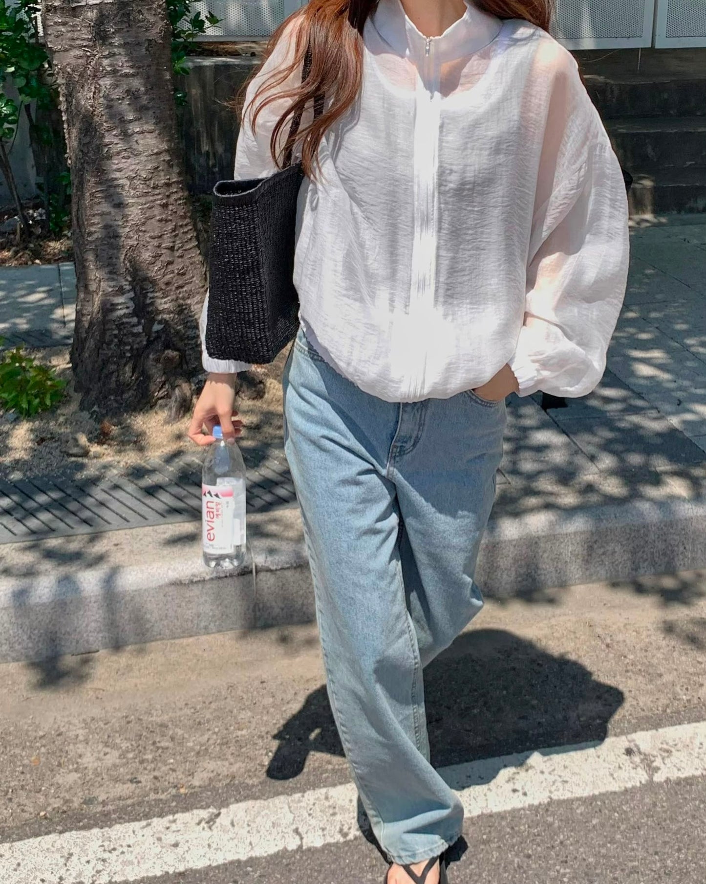 TZ002【7月新品】夏季高級感透明百搭外套